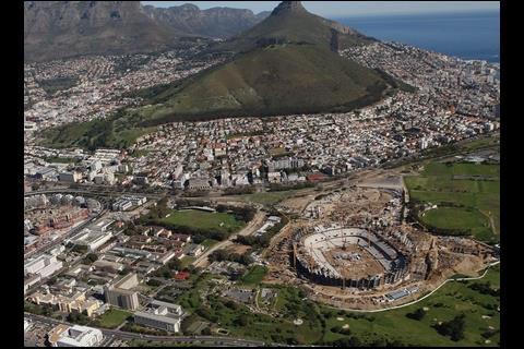 One project that’s definitely going ahead is Cape Town’s Green Point stadium for the 2010 World Cup in South Africa 